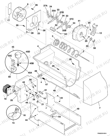 Взрыв-схема холодильника Frigidaire GLSZ28V8CB1 - Схема узла Ice container